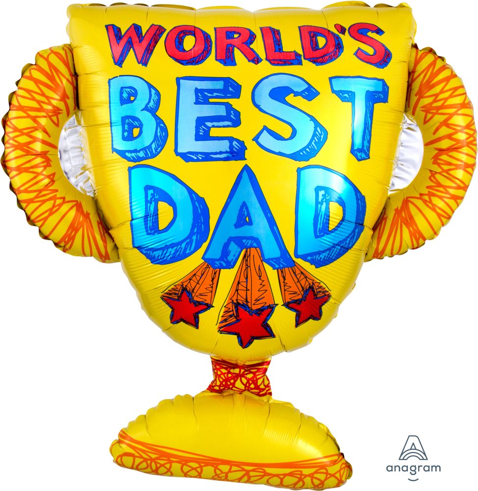 SuperShape Best Dad Trophy Balloon