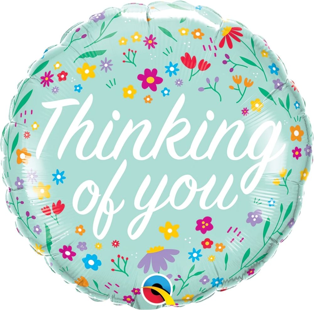 18" Thinking Of You Petite Floral Balloon