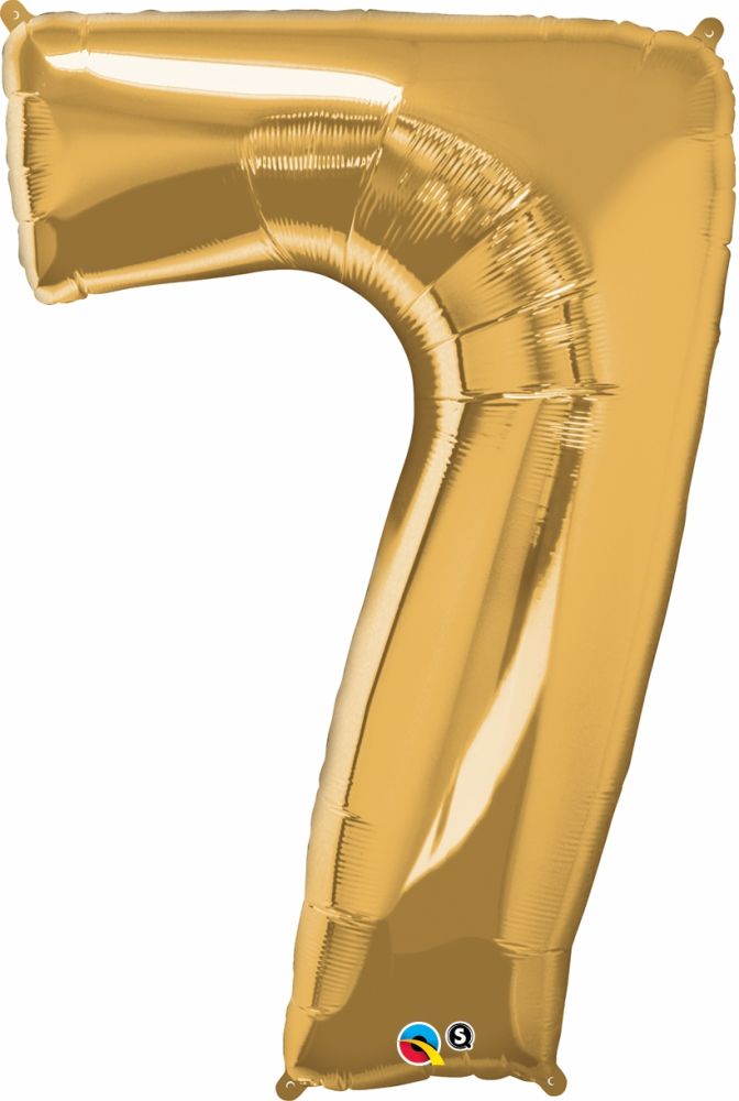 34" Gold Number 7 Balloon