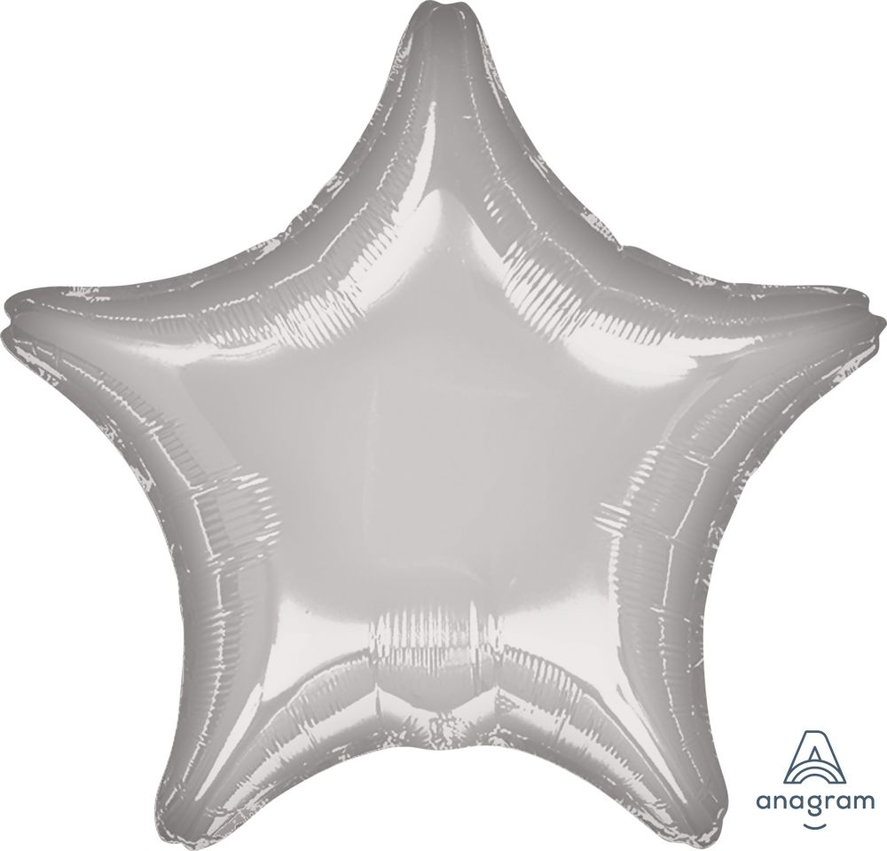 18" Metallic Silver Star Balloon
