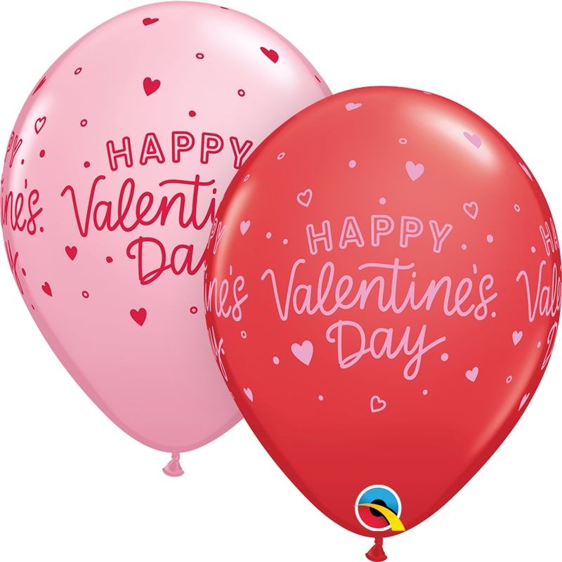 11" Valentine's Little Hearts (50pcs) Balloons