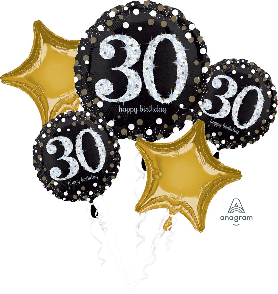 Balloon Bouquet Sparkling Birthday 30