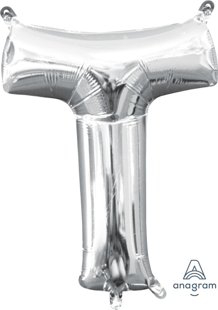 16" Silver Letter T Balloon