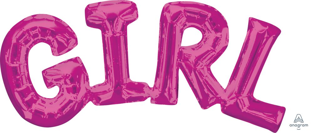 Phrase Girl PINK Balloon
