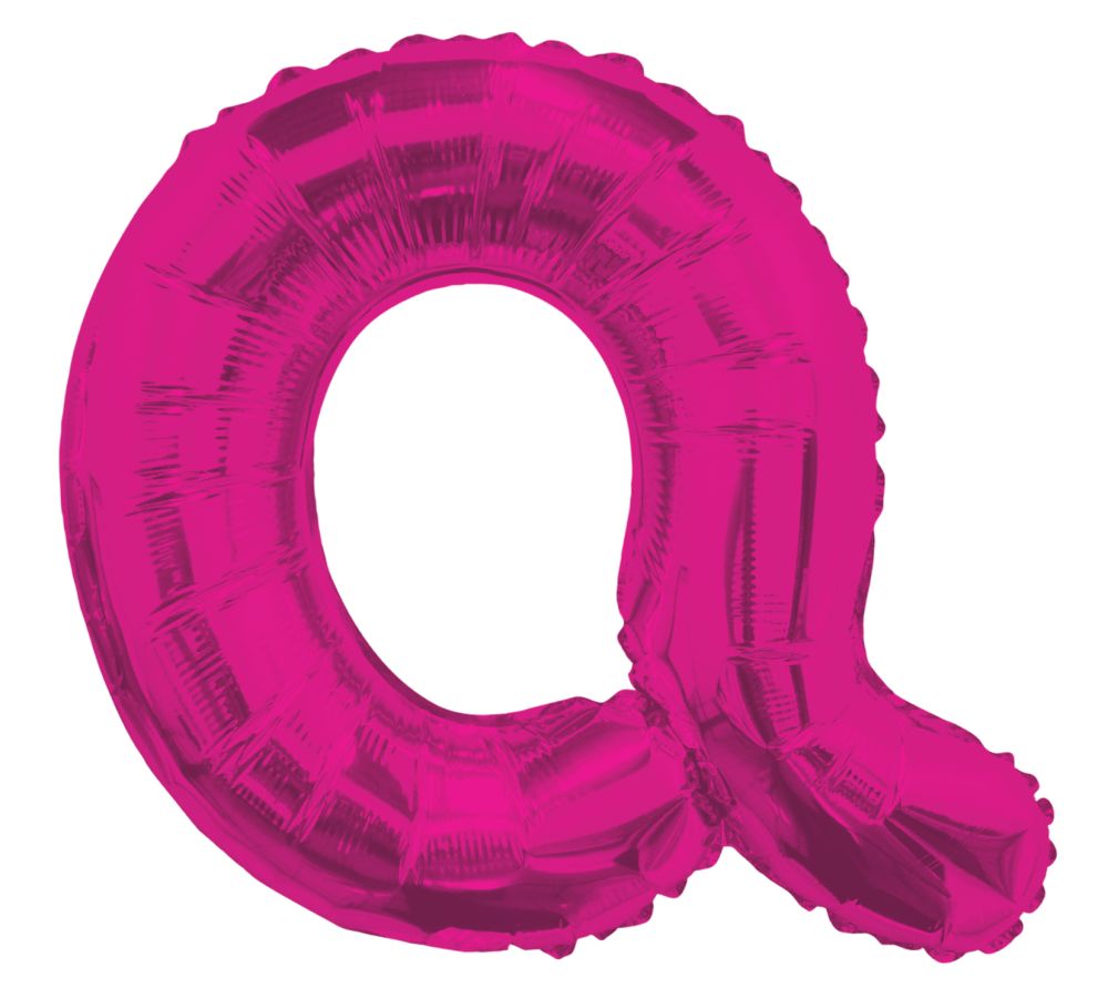 14" Pink Letter Q Balloon
