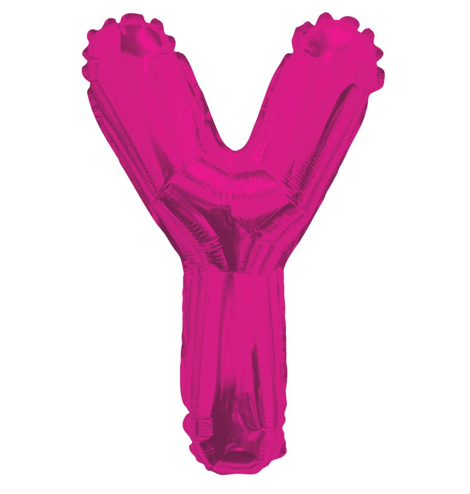 14" Pink Letter Y Balloon