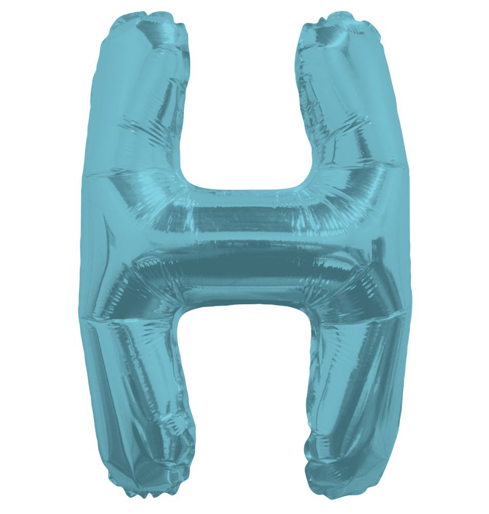 14" Light Blue Letter H Balloon