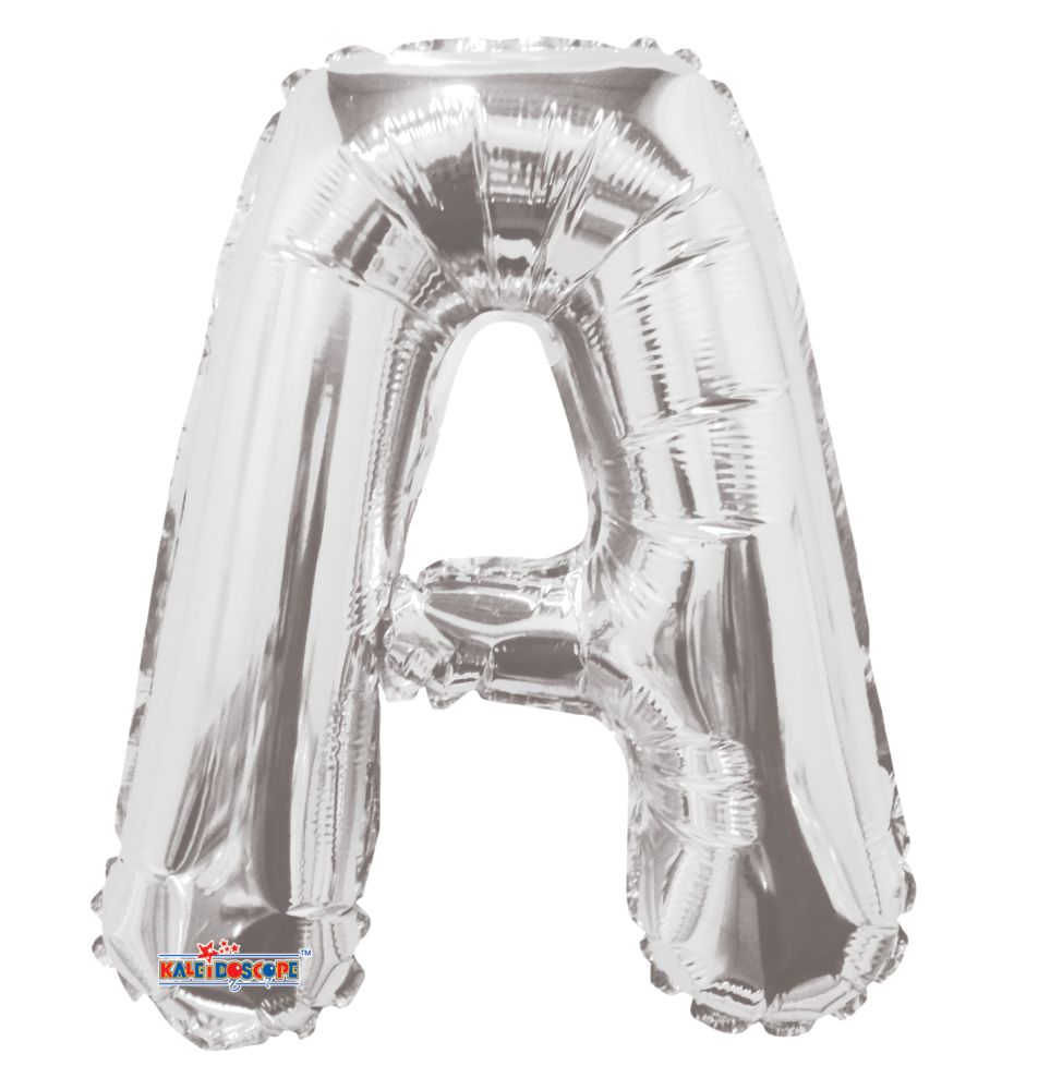 14" Silver Letter A Balloon