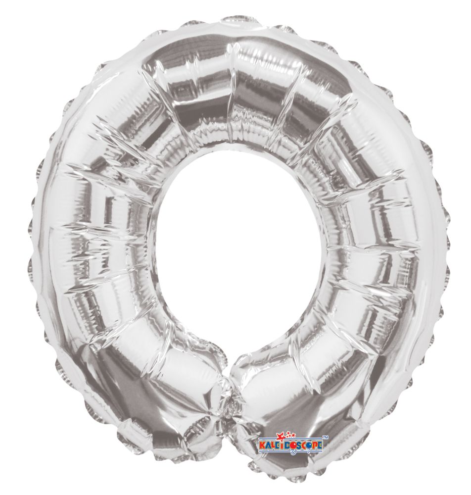 14" Silver Letter O Balloon