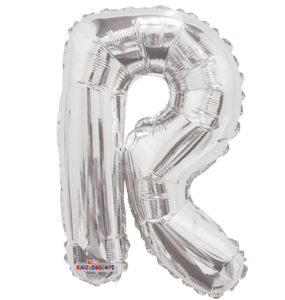 14" Silver Letter R Balloon