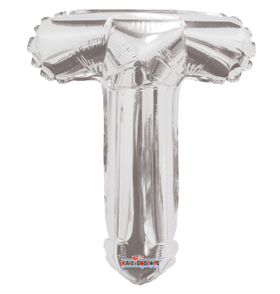 14" Silver Letter T Balloon