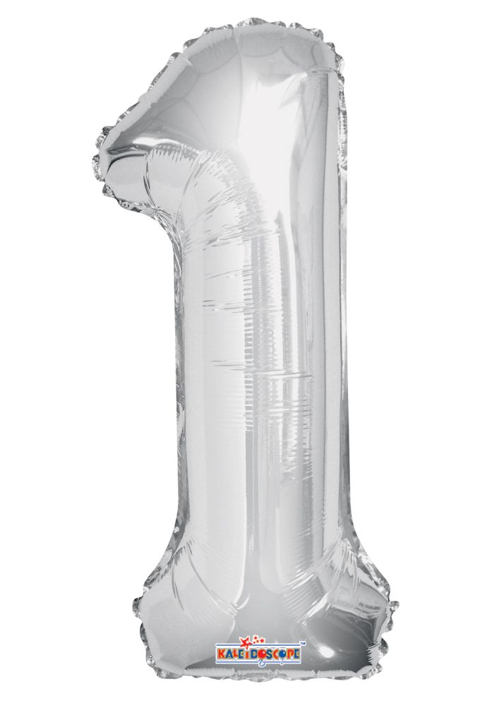 14" Silver Number 1 Balloon