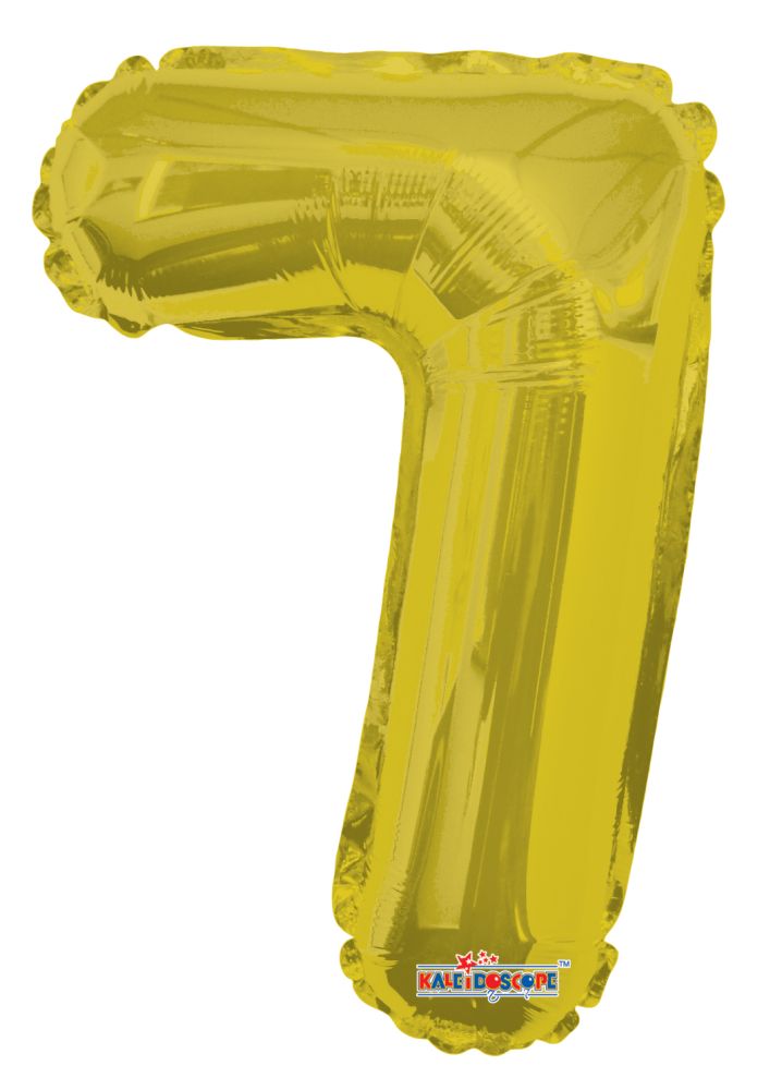 14" Gold Number 7 Balloon