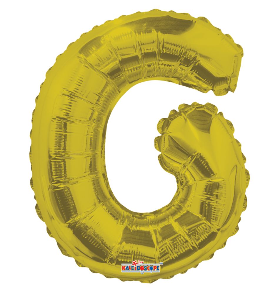 14" Gold Letter G Balloon