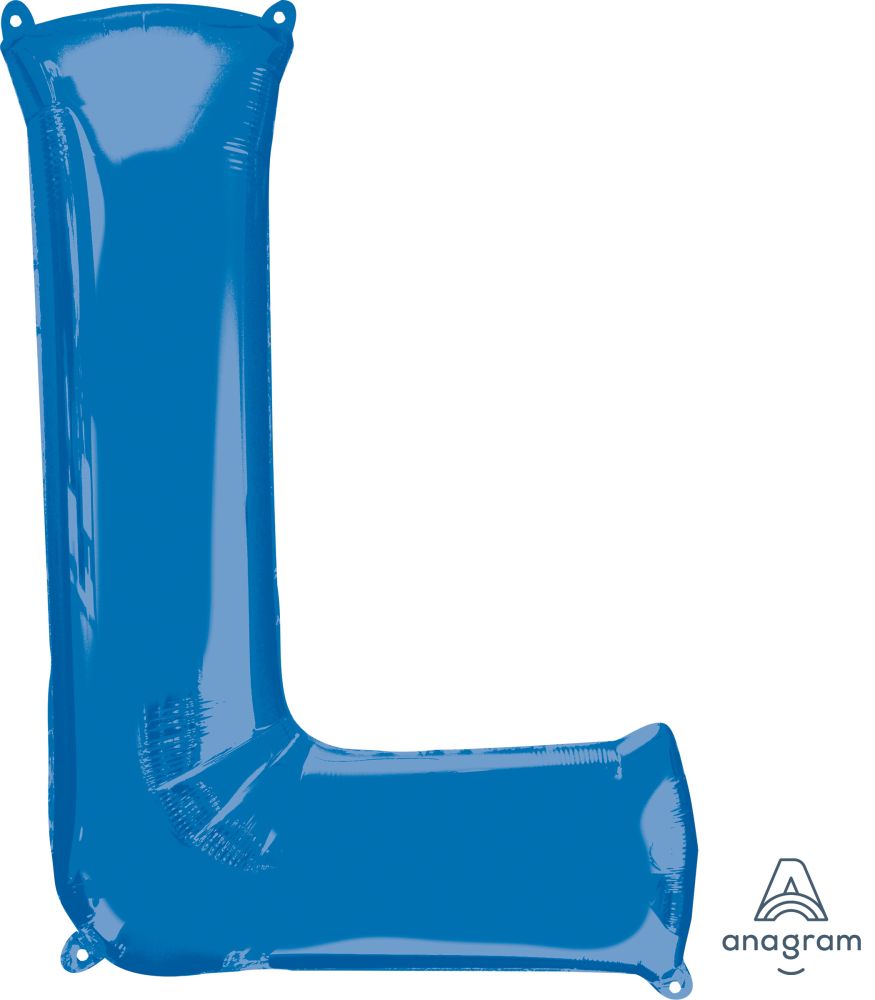 34" Blue Letter L Balloon