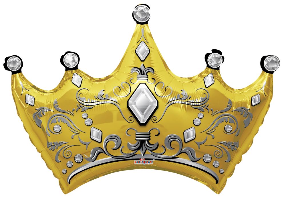 36" Crown Gold Balloon