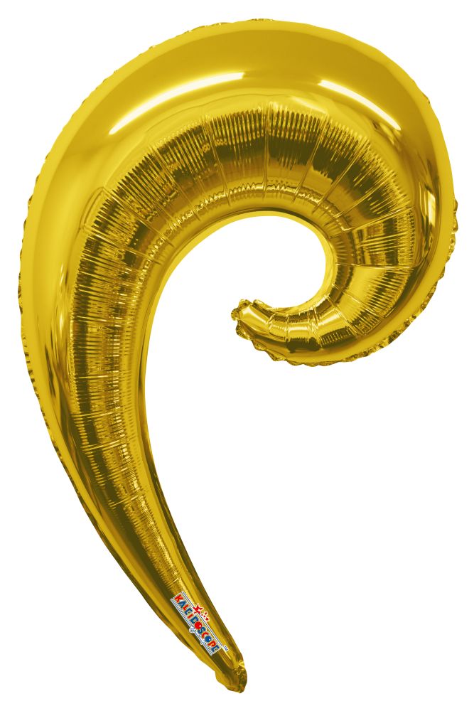 36" Kurly Wave Gold Balloon