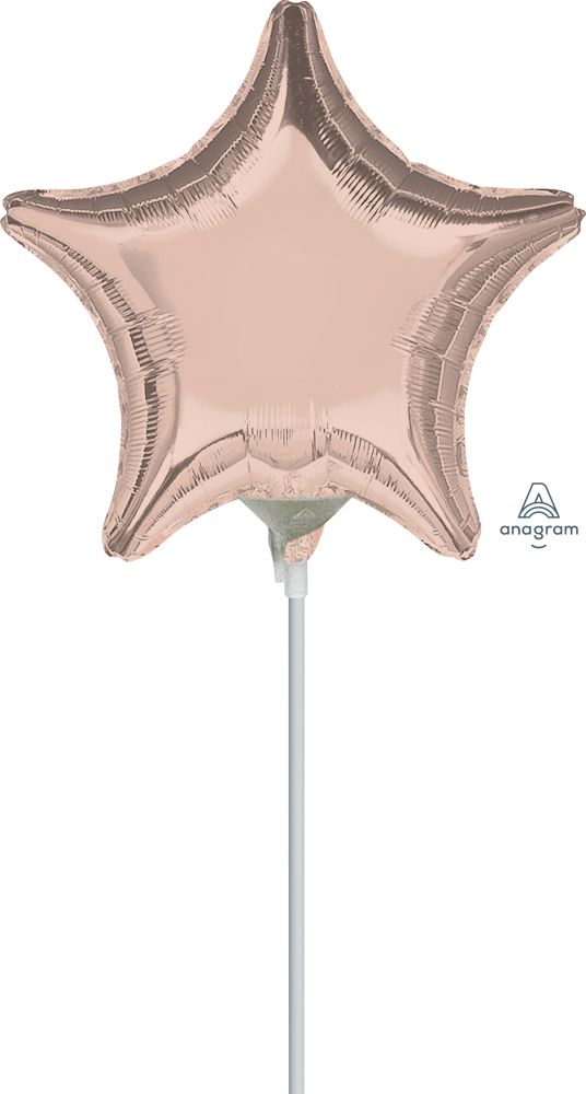 09" Rose Gold Star Balloon