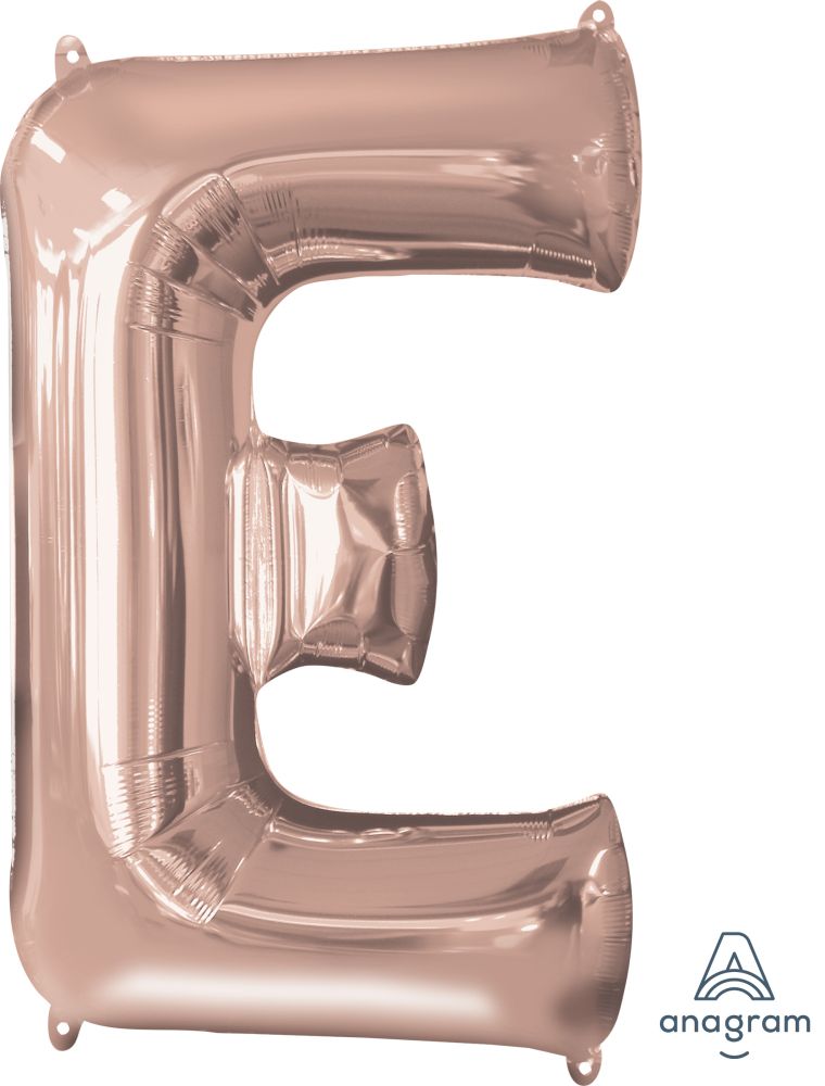 34" Rose Gold Letter E Balloon
