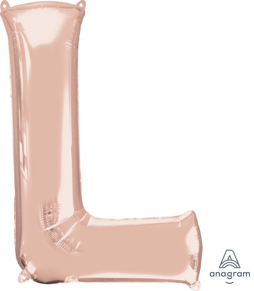 34" Rose Gold Letter L Balloon