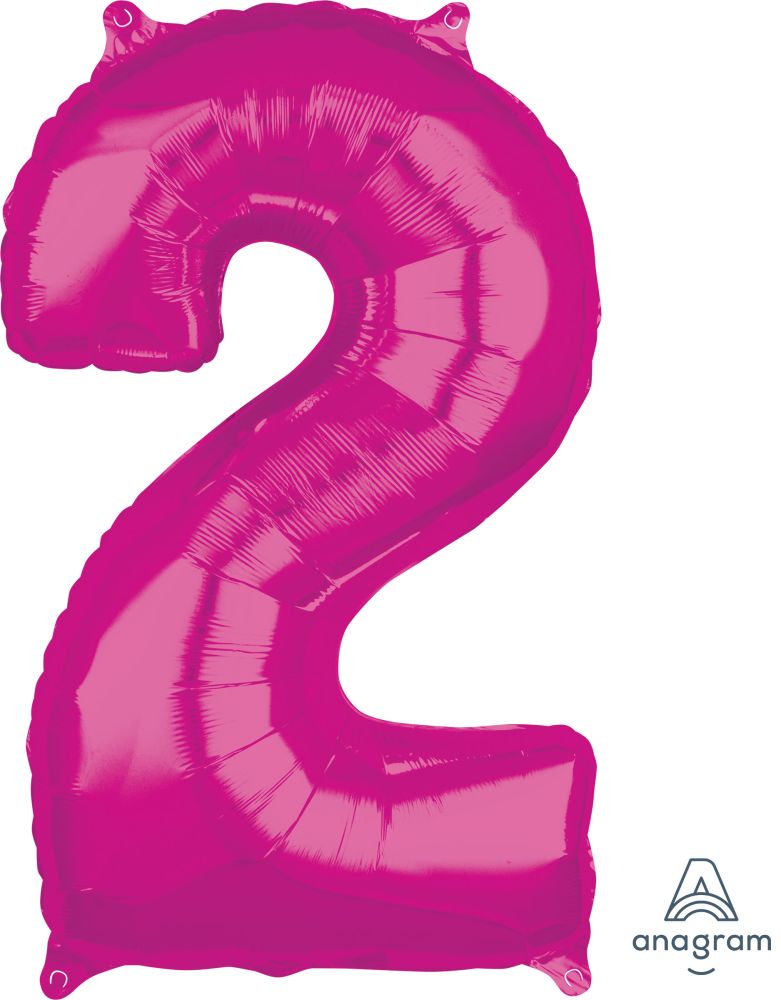 26" Pink Number 2 Balloon