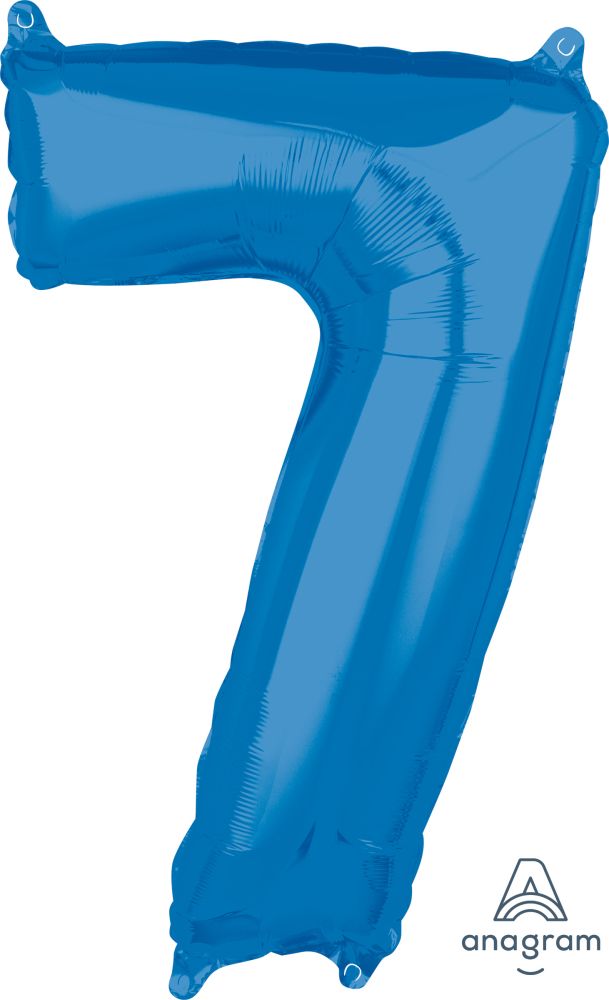 26" Blue Number 7 Balloon