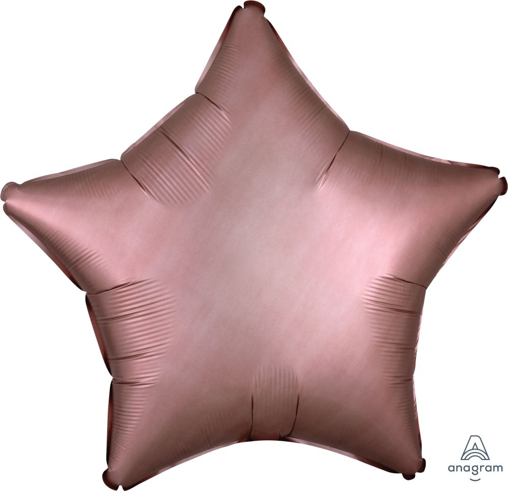 18" Satin Luxe Rose Copper Star (non-packaged) Balloon