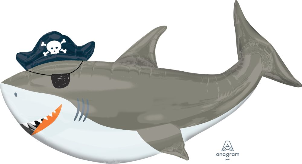 SuperShape Ahoy Birthday Shark Balloon