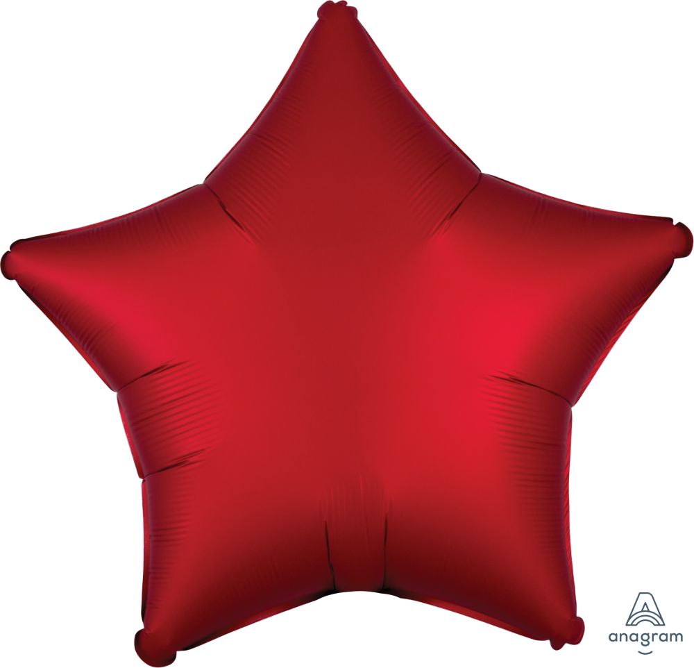 18" Satin Luxe Sangria Star Balloon