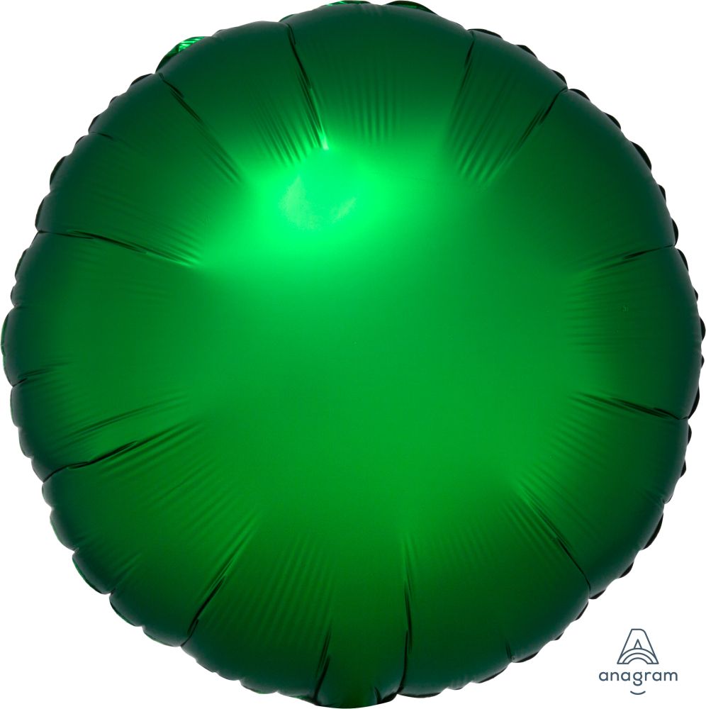 18" Satin Luxe Emerald Circle Balloon