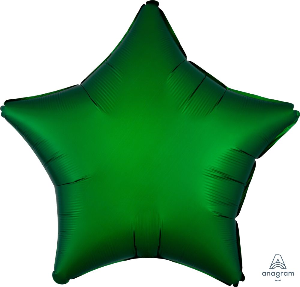 18" Satin Luxe Emerald Star (non-packaged) Balloon