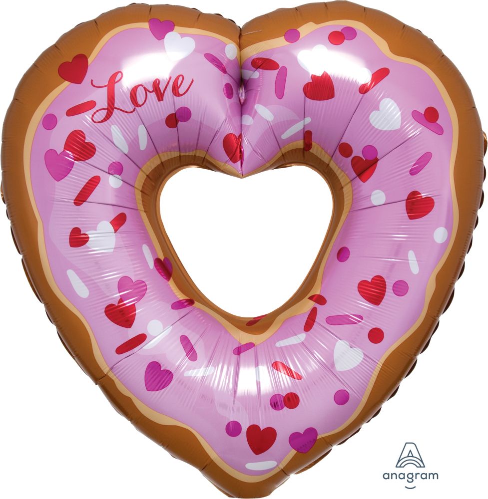 SuperShape Open Heart Donut Balloon