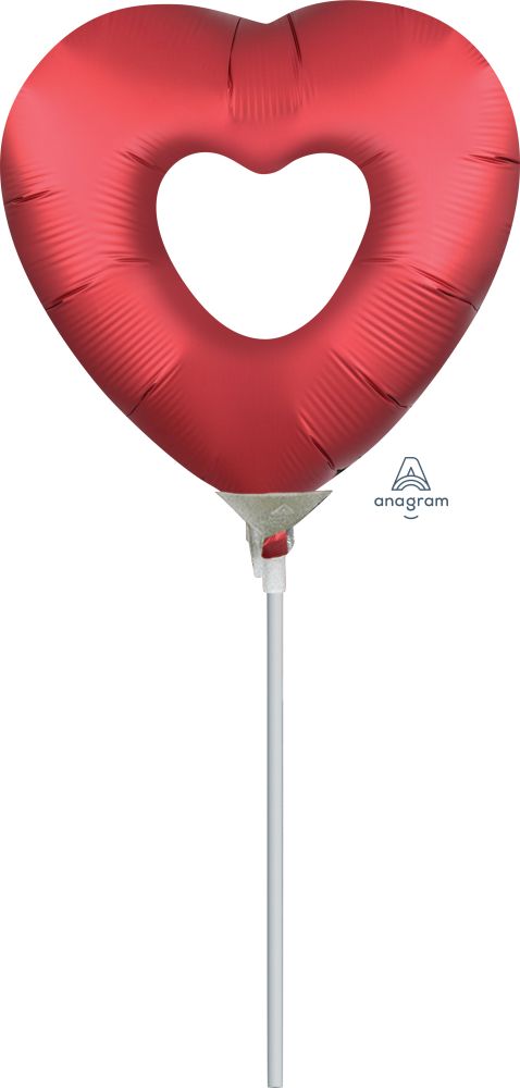 Mini Shape Sangria Open Heart Balloon