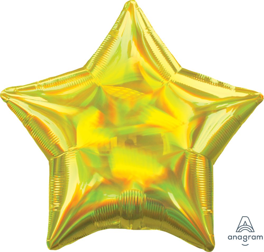 18" Iridescent Yellow Star (non-packaged) Balloon
