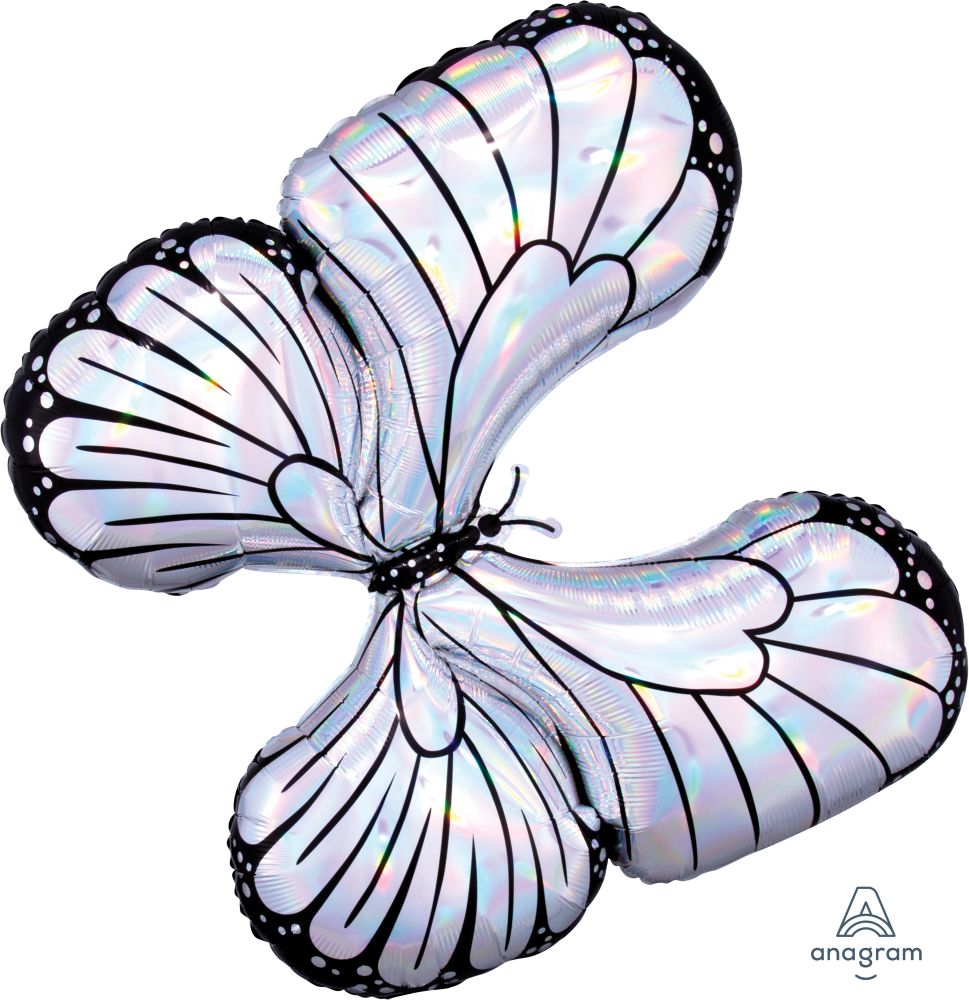 SuperShape Iridescent Butterfly Balloon