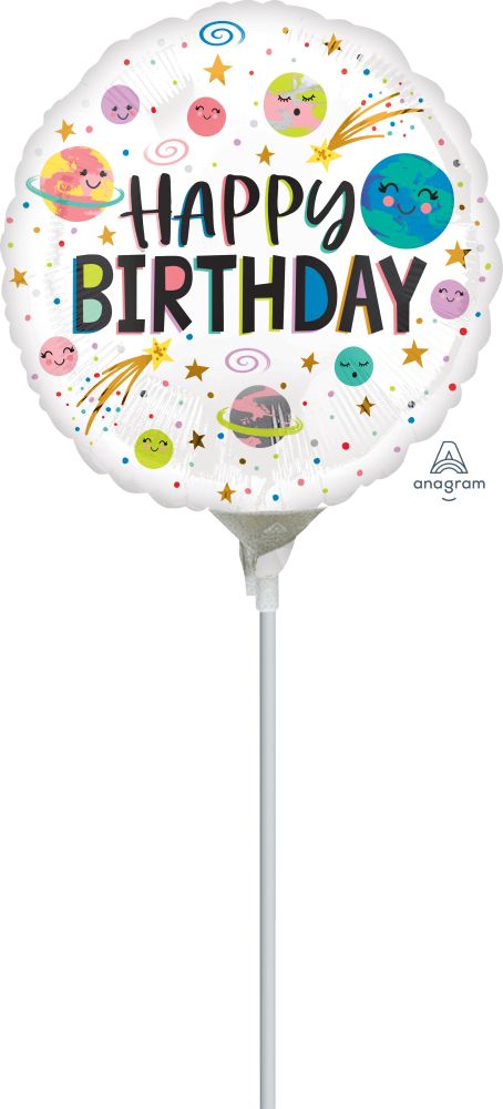09" Smiling Galaxy Happy Birthday Balloon