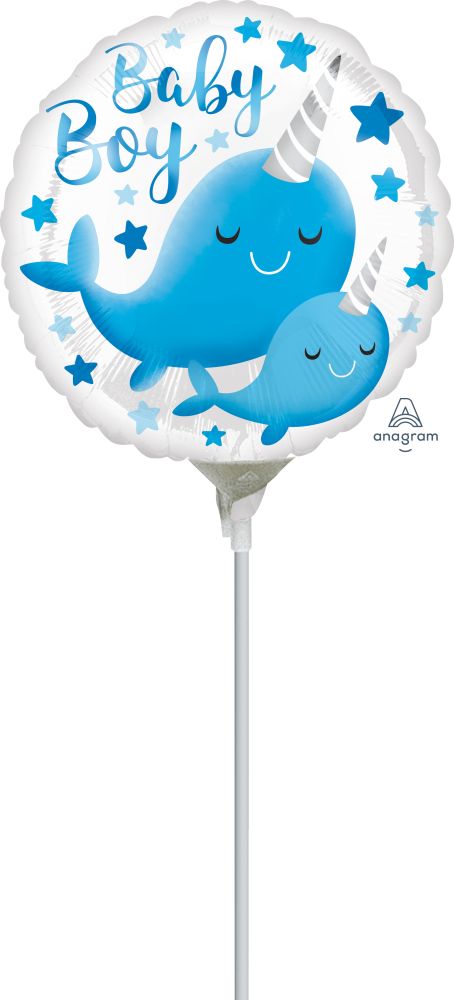 09" Narwhal Baby Boy Balloon