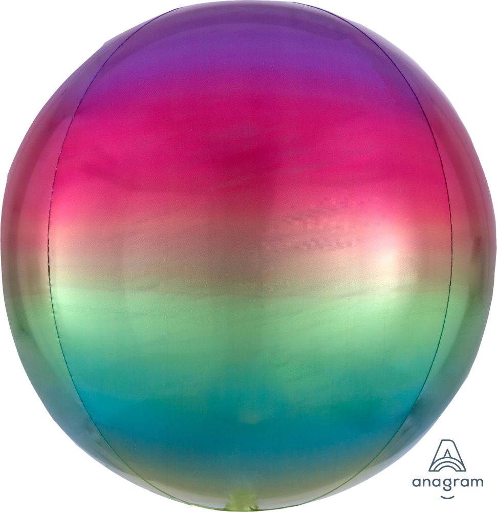 Orbz 16" Ombre Rainbow Balloon