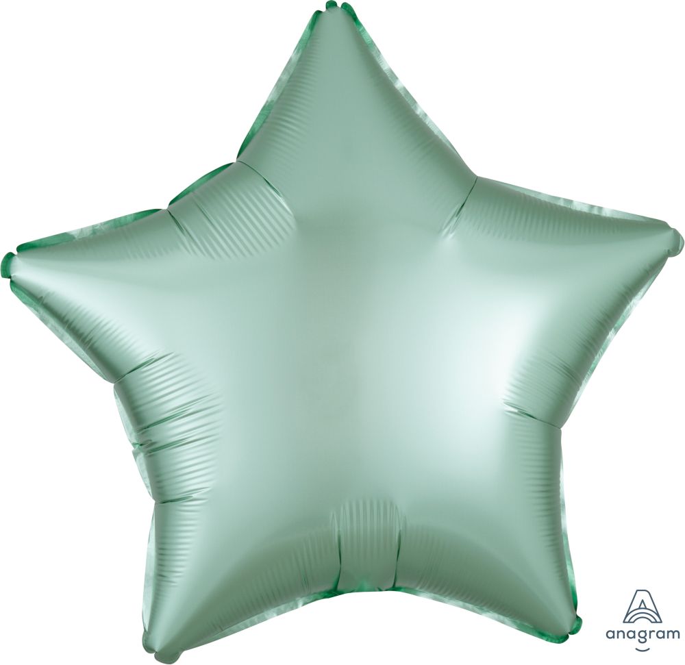 18" Satin Luxe Mint Green Star (non-packaged) Balloon