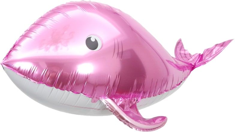 37" 3D Pink Whale Balloon