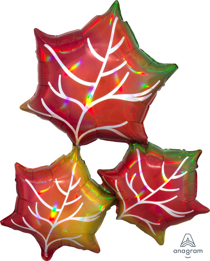 SuperShape Iridescent Leaves Balloon