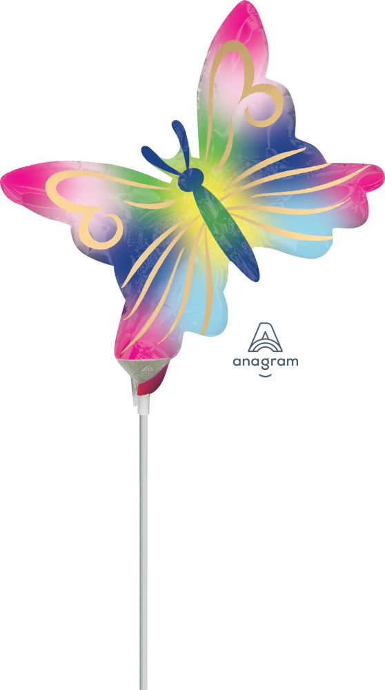 MiniShape Satin Watercolor Butterfly Balloon