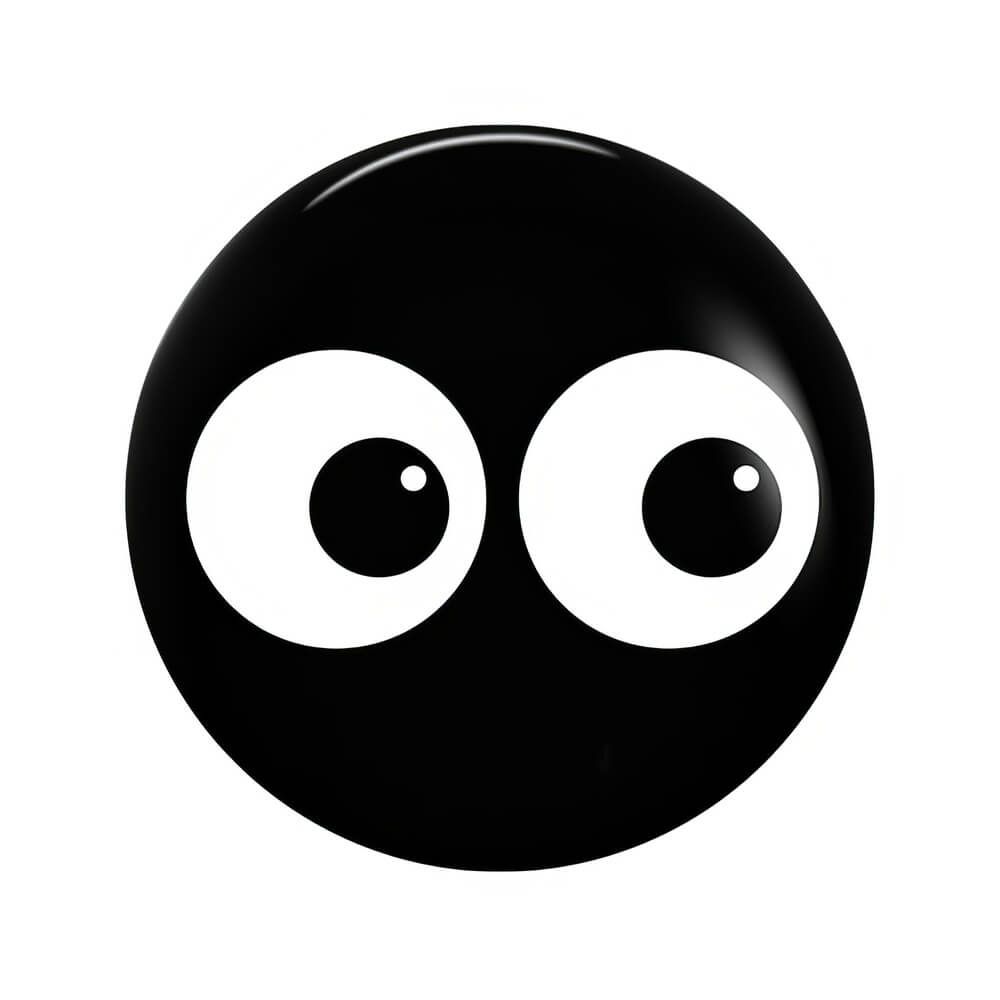 05" Double Eye Black (50pcs) Balloons