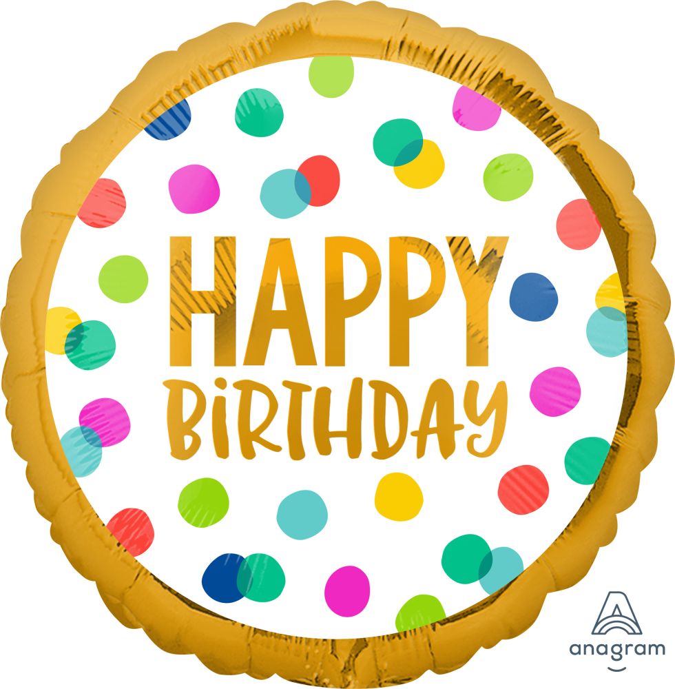 18" Happy Dots Balloon