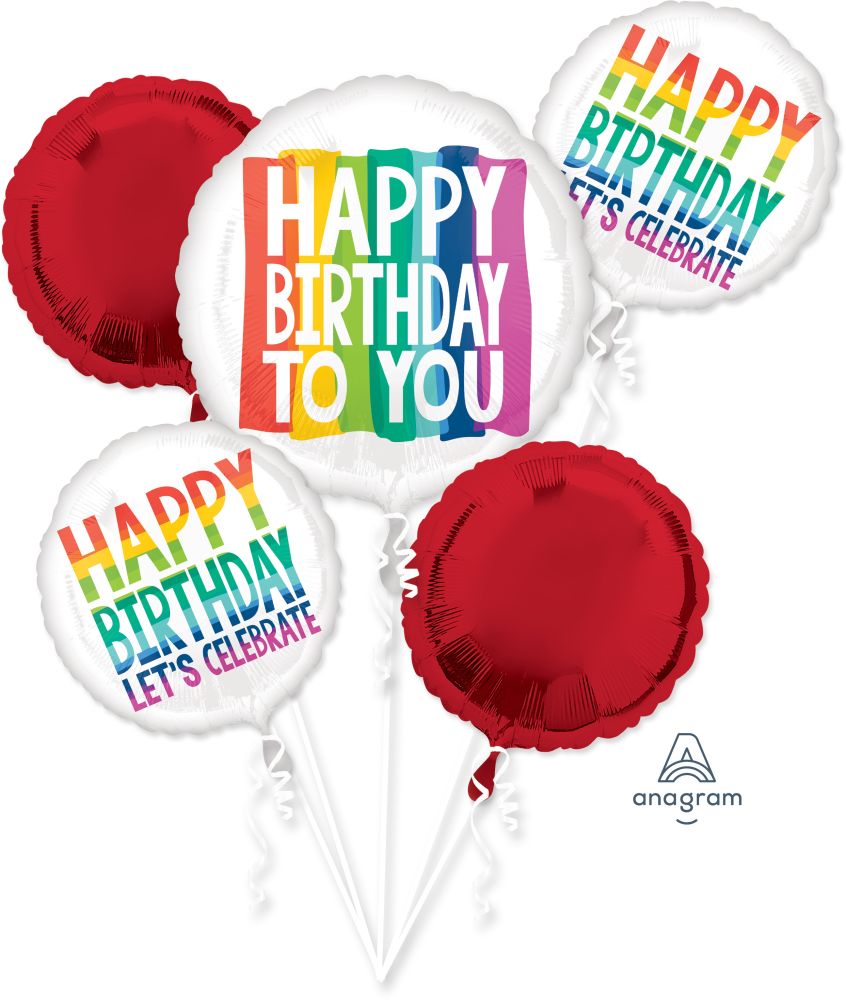 Balloon Bouquet Rainbow Wishes