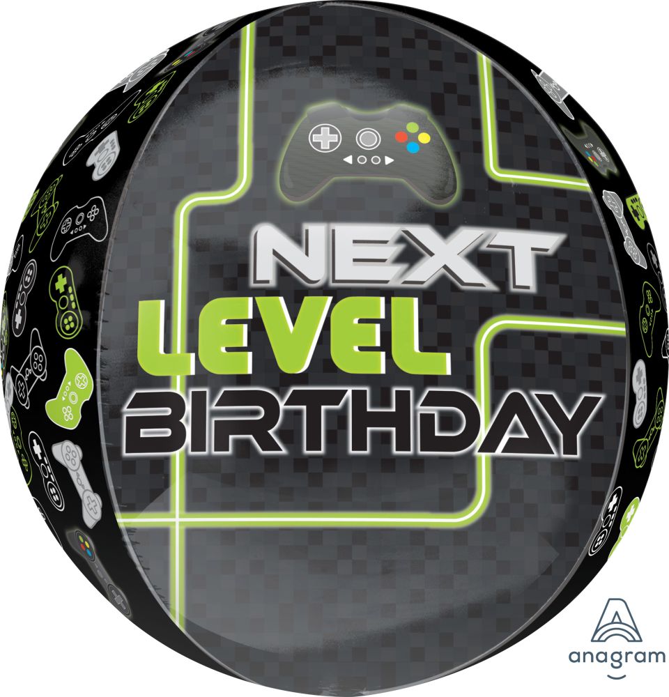 Orbz Level Up Birthday Balloon