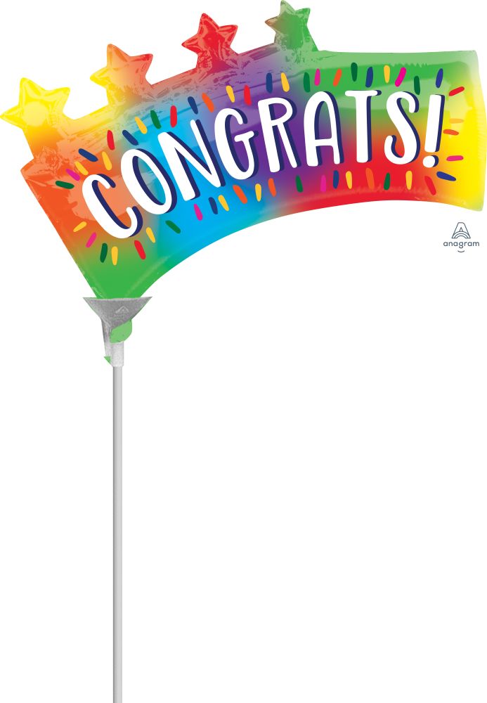 MiniShape Congrats Star Banner Balloon