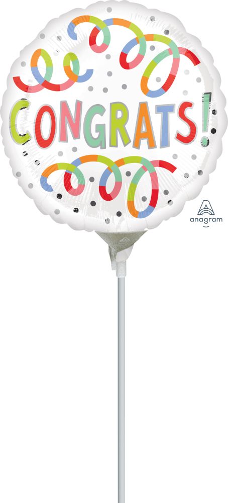09" Congrats Swirls Balloon