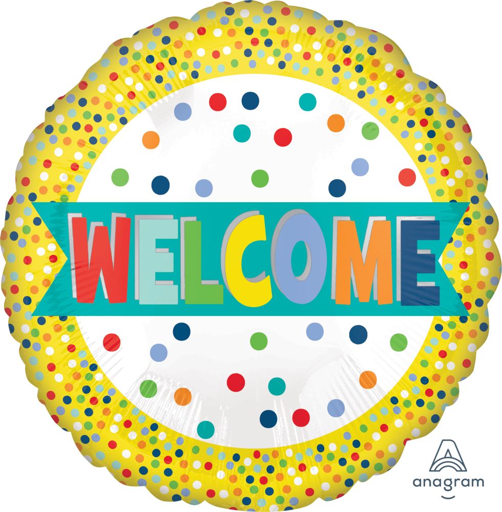 18" Welcome Lots of Dots Balloon