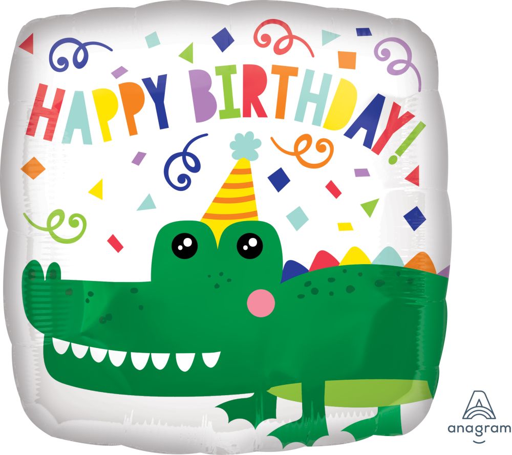 18" Gator Happy Birthday Balloon